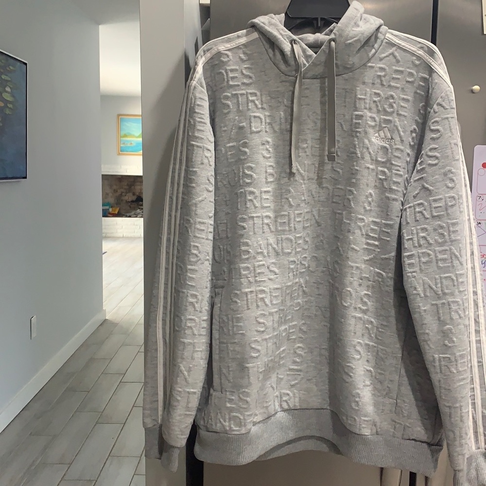 Men’s XL gray Adidas hoodie sweatshirt